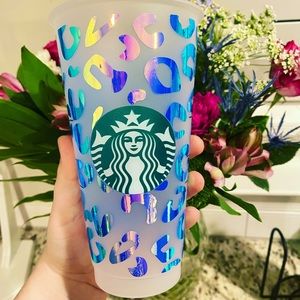 Starbucks Cold Drink Cheetah Print